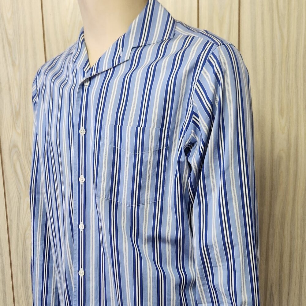 Polo striped shirt L men's cotton stripe Ralph Lauren